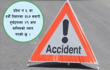 प्रदेश नं ५ मा दशैँ तिहारमा सवारी दुर्घटनामा ४१ जनाको मृत्यु