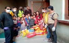 लायन्स क्लब अफ काठमाण्डौ गौरब द्धारा वनस्थली र कपनमा राहत वितरण