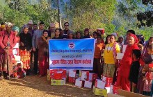 चिसो मौसममा भुकम्पबाट प्रभावित स्थानियलाई महासंघको इलेक्ट्रिक सामग्री वितरण