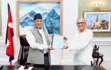 बुढीगण्डकी जलविद्युत आयोजनाको काम अघि बढाउन सरकारलाई पूर्वप्रधानमन्त्री डा.भट्टराईको ज्ञापनपत्र